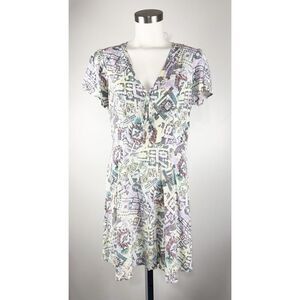 New Hot topic Harry Potter Sz M Watercolor Marauder's Map Dress Universal Studio
